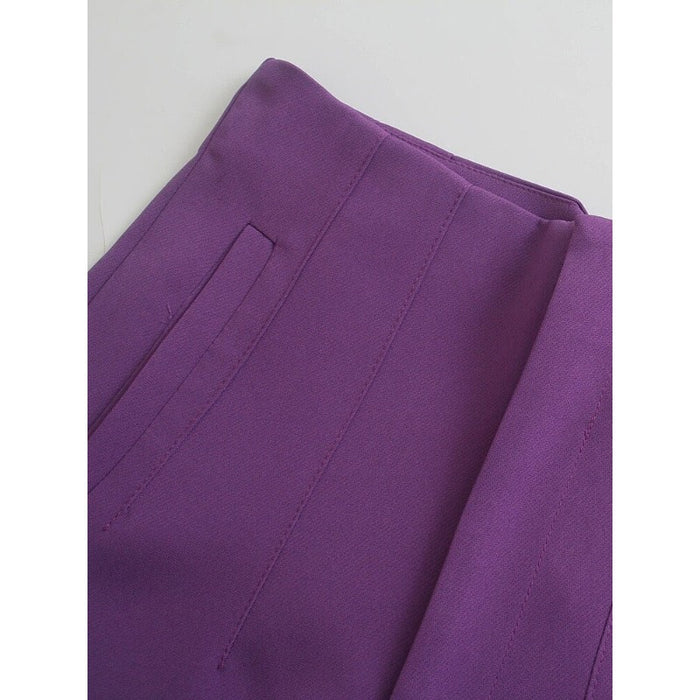 Stylish Casual Solid Colors Office Wear Pants