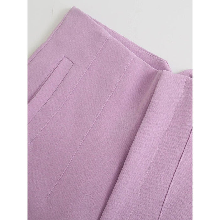 Stylish Casual Solid Colors Office Wear Pants