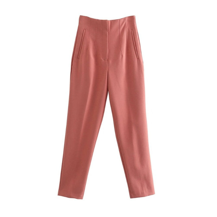 Stylish Casual Solid Colors Office Wear Pants