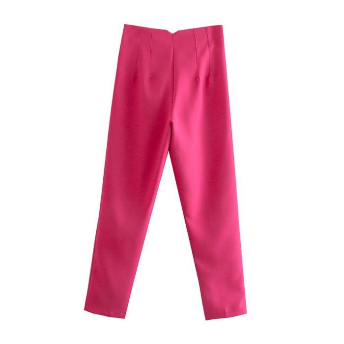 Stylish Casual Solid Colors Office Wear Pants