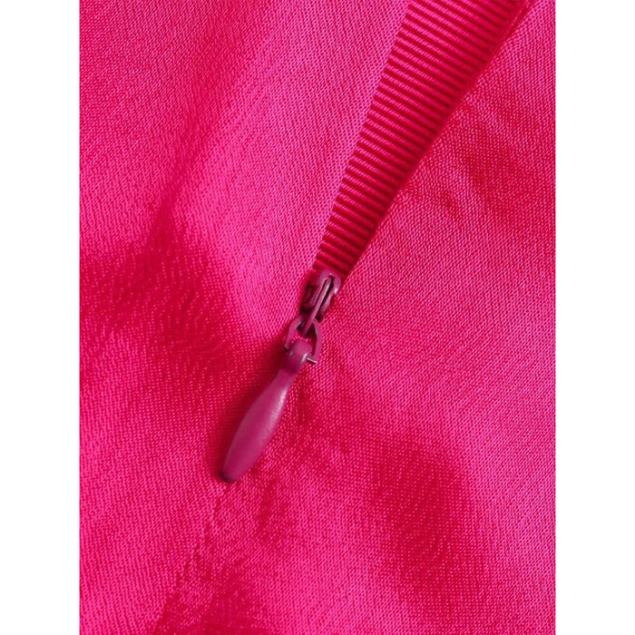 Pink Straight Vintage High Waist Satin Pant