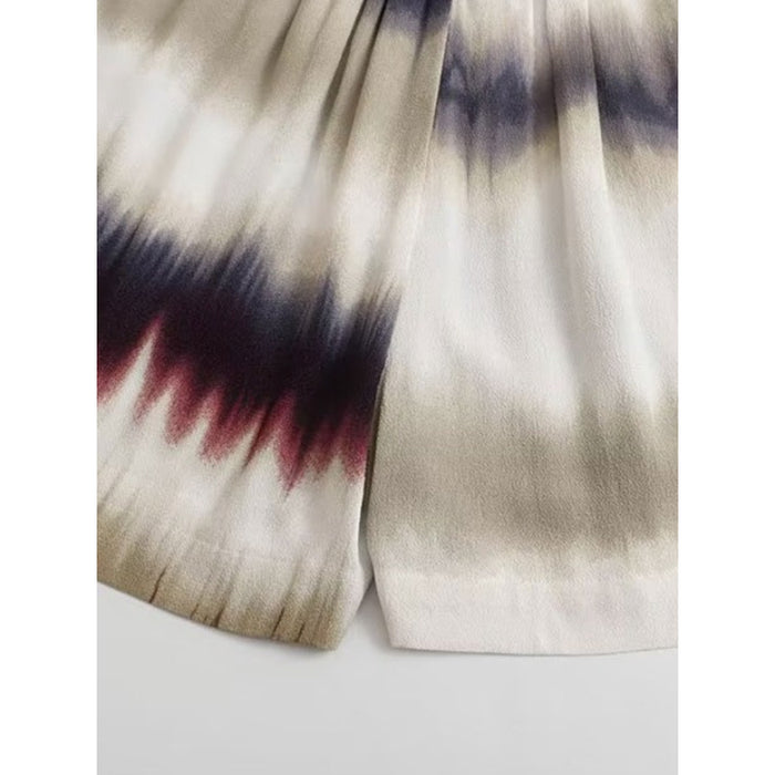 Women's Front Pockets Tie-Dye Print Bermuda Shorts