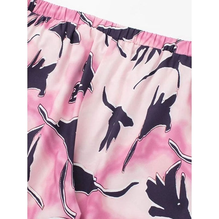 Vintage High Waist Animal Printed Straight Pant