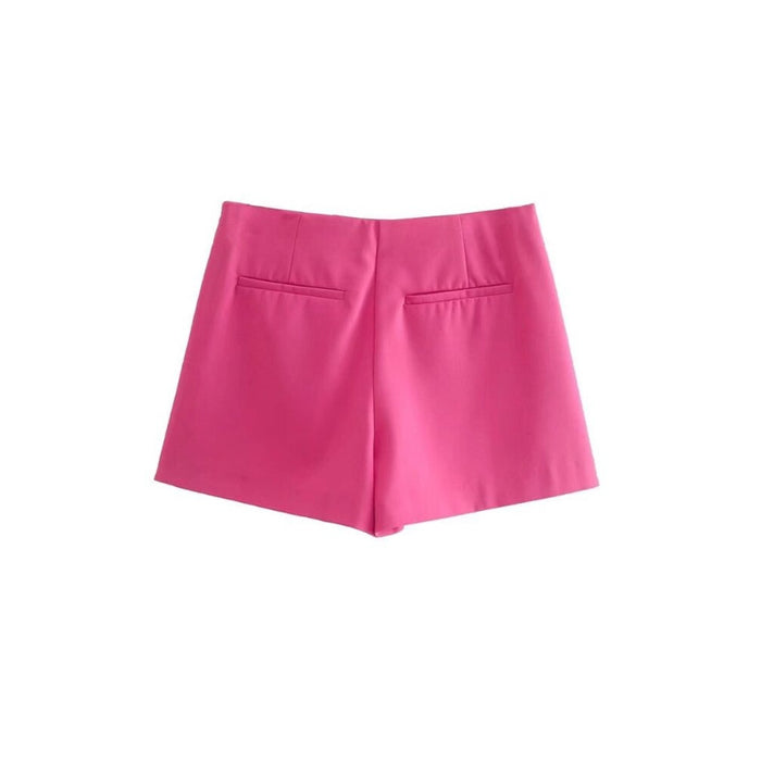 Women's  High Waist Front Slit Shorts Skirt