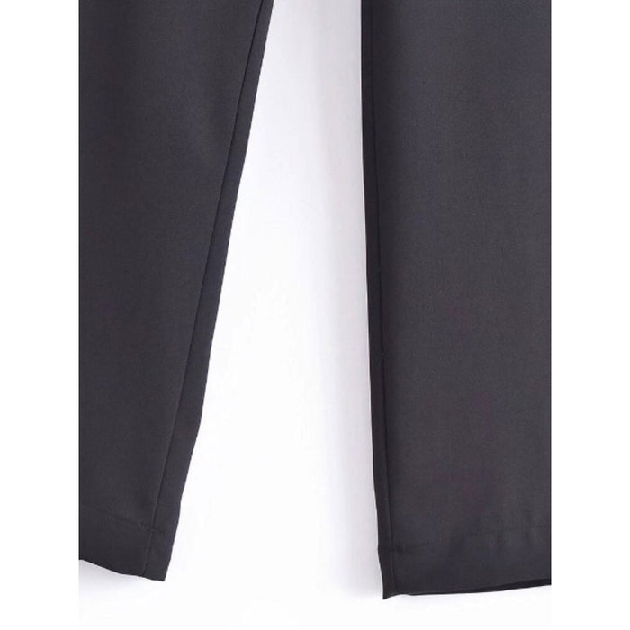 Black Fashion Flowing High Waist Wide Leg Pant