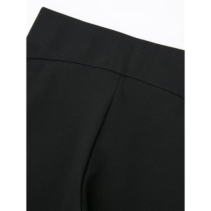 High Waist Skinny Side Zipper Female Trousers