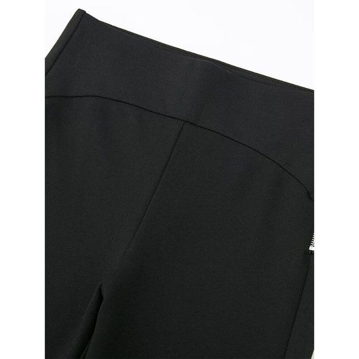 High Waist Skinny Side Zipper Female Trousers