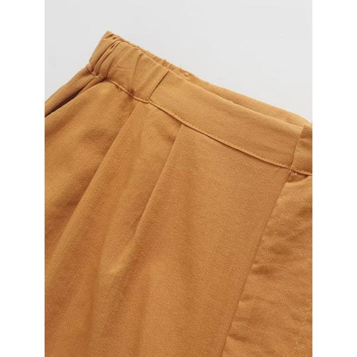 Vintage High Waist Zipper Fly Pleated Pant