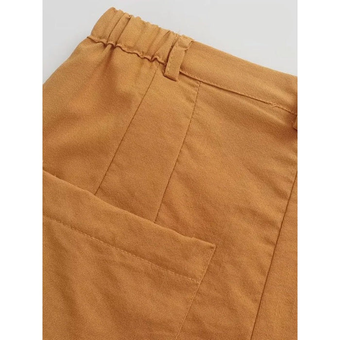 Vintage High Waist Zipper Fly Pleated Pant