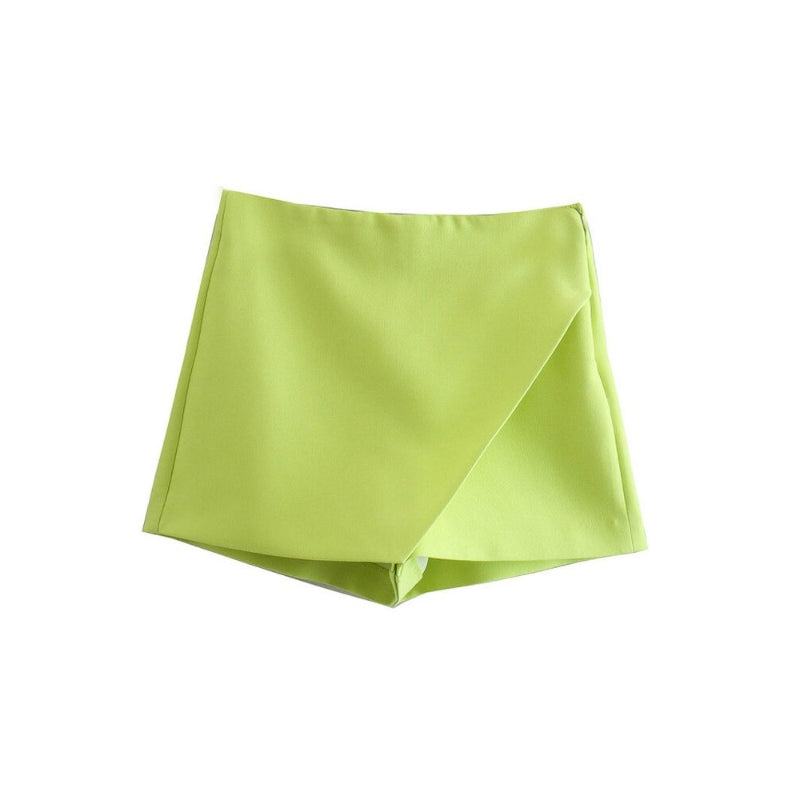 Women's Vintage High Waist Asymmetrical Skirts Shorts