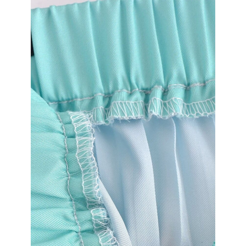 Stylish Gradient Print High Waist Pleated Pant