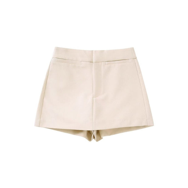 Women's Front False Welt Pockets Shorts Skirts