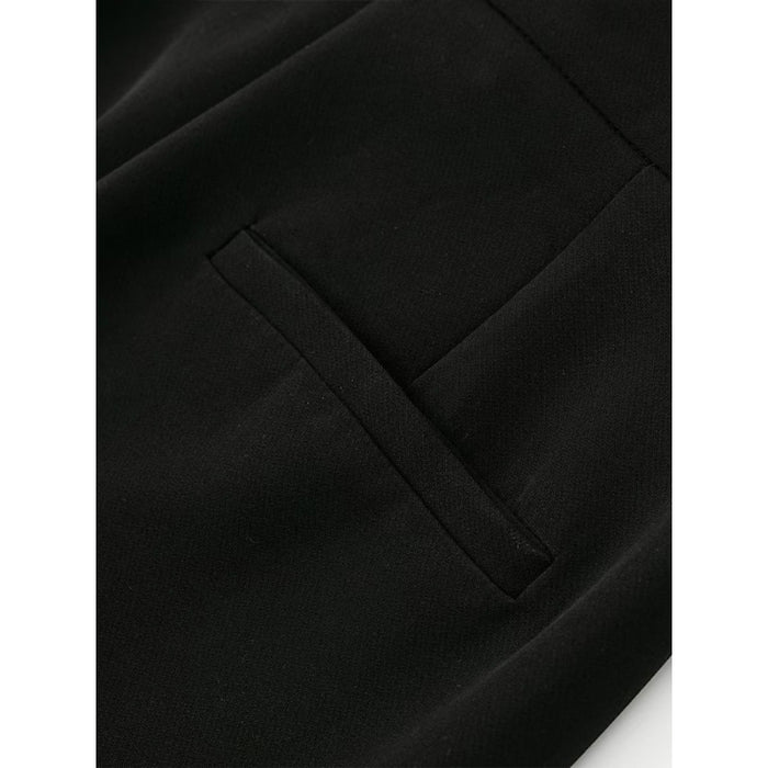 Black Skinny Fit High Waist Slits Flared Pant