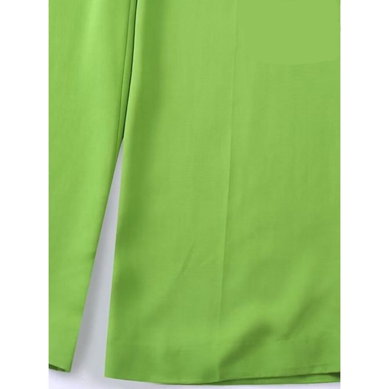 Green Vintage High Waist Straight Pant For Women