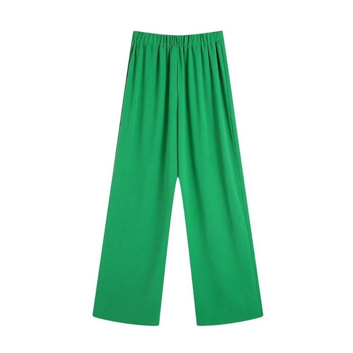 High Waist Adjustable Ties Wrap Wide Leg Pant