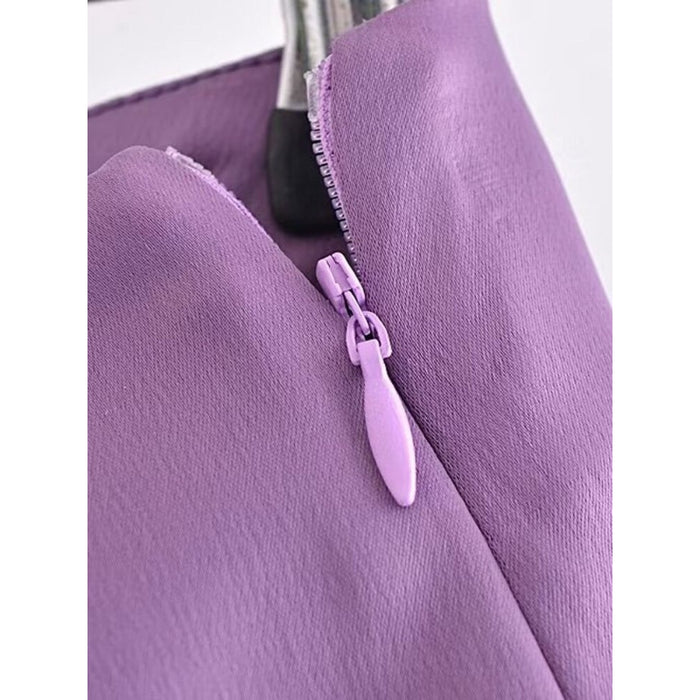 Violet High Waist Slit Flared Leg Pant