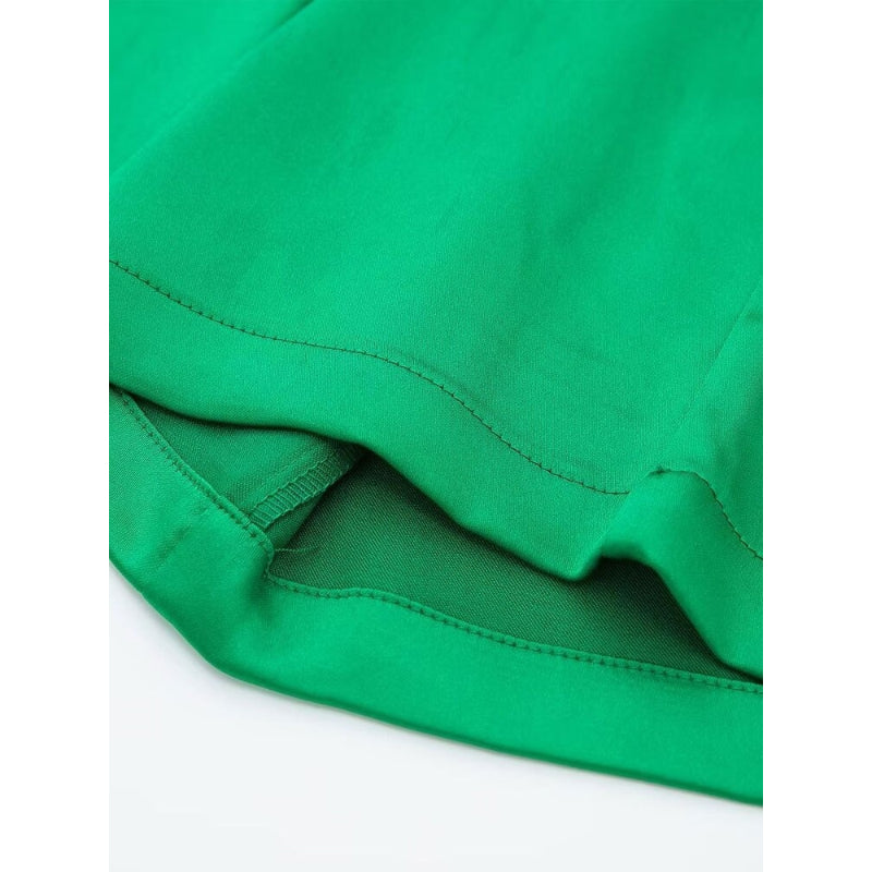 Green Vintage High Waist Zipper Fly Pant