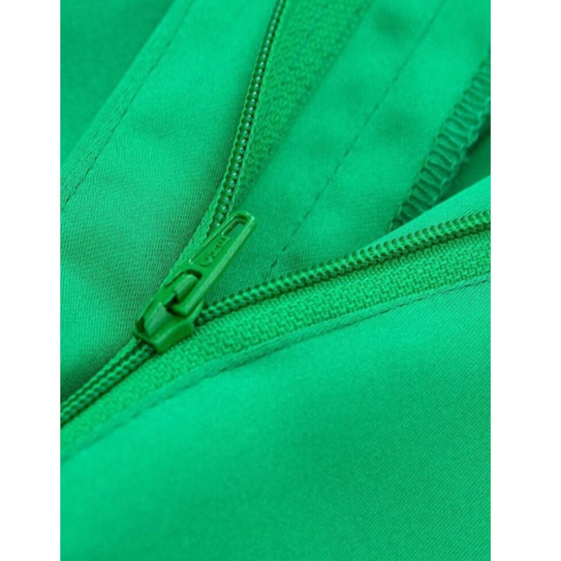 Green Vintage High Waist Zipper Fly Pant