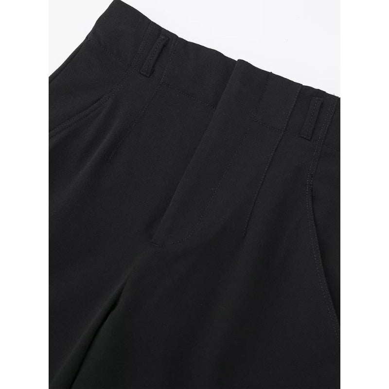 Black Vintage High Waist Trousers Pants For Women