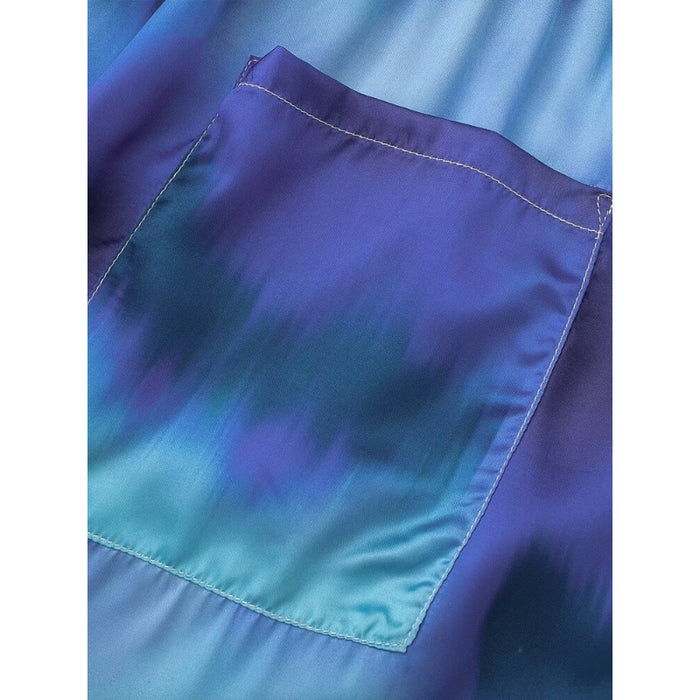 Tie-Dye Printed High Waist Wide Leg Pants