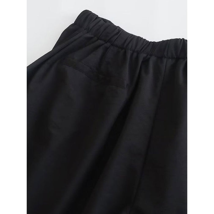 Stylish Pleats Knee High Elastic Waist Jogging Pants