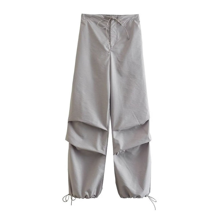 Stylish Pleats Knee High Elastic Waist Jogging Pants