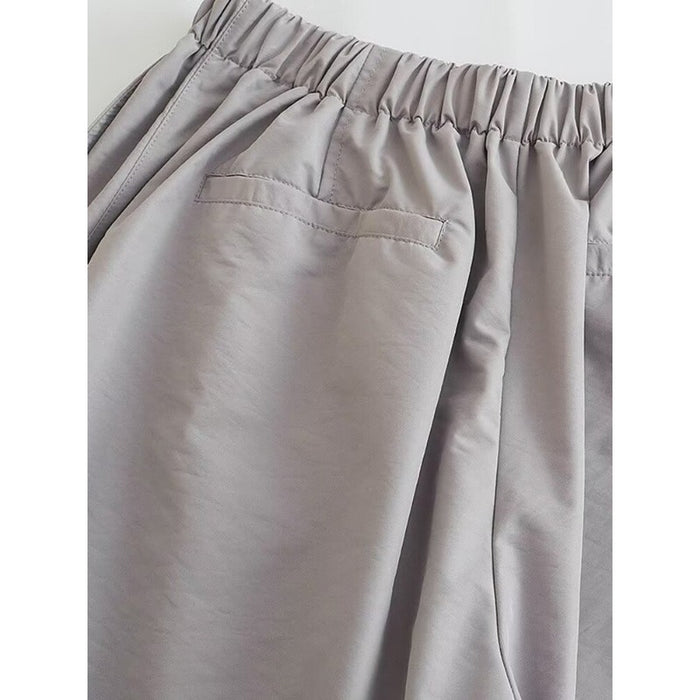 Stylish Pleats Knee High Elastic Waist Jogging Pants