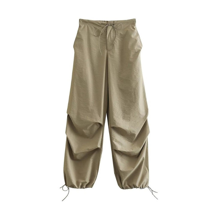 Stylish Pleats Knee High Elastic Waist Jogging Pants