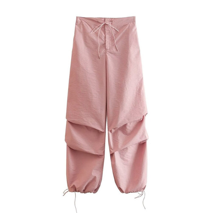 Stylish Pleats Knee High Elastic Waist Jogging Pants