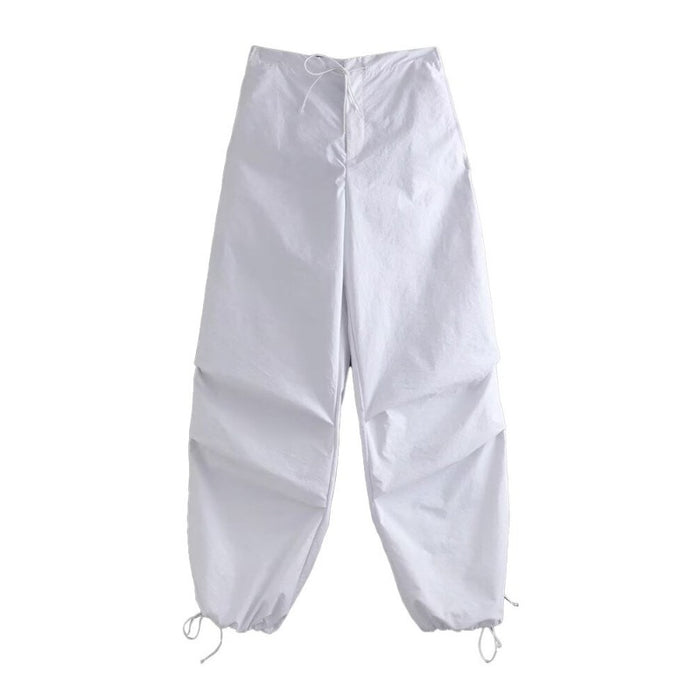 Stylish Pleats Knee High Elastic Waist Jogging Pants