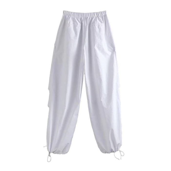 Stylish Pleats Knee High Elastic Waist Jogging Pants