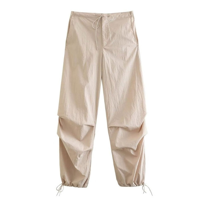 Stylish Pleats Knee High Elastic Waist Jogging Pants