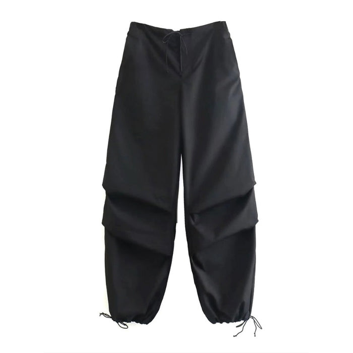 Stylish Pleats Knee High Elastic Waist Jogging Pants