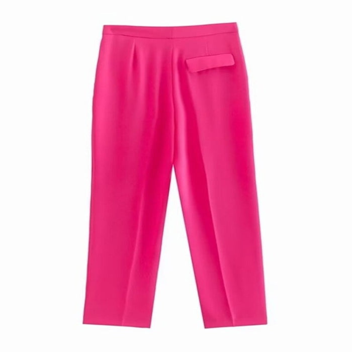 Pink Vintage High Waist Zipper Fly Pant