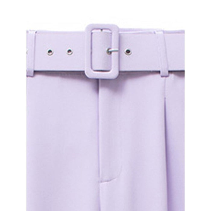 Stylish High Waist Office Wear Pants With Belt