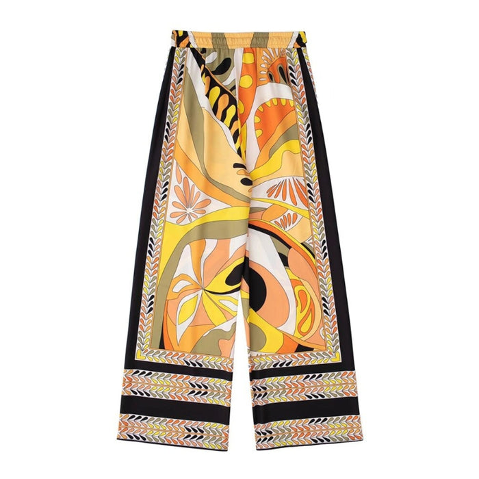 Women's Vintage High Waist Printed Pants