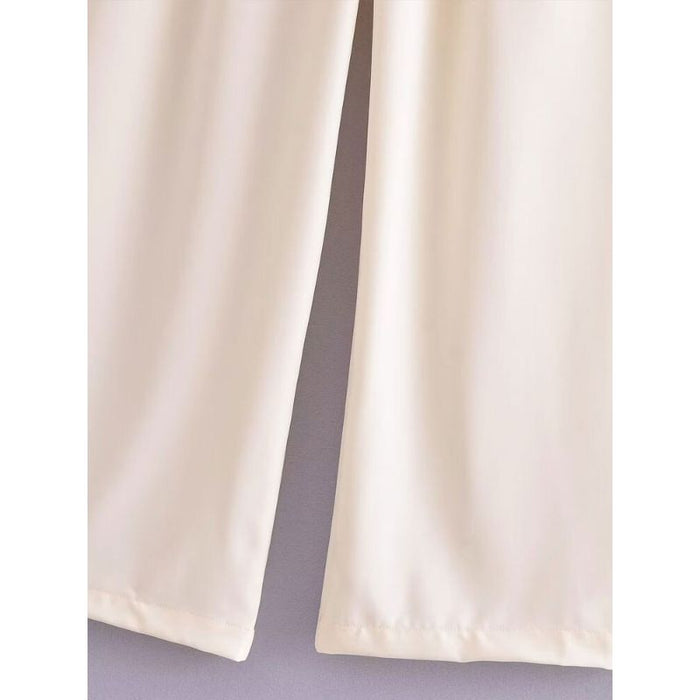 Vintage High Waist Front Pleated Wide Leg Pant