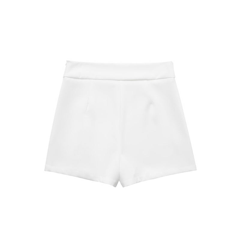 Women's Vintage High Waist Shorts Skirts With Side Slits