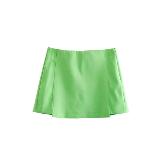 Vintage Asymmetric High Waist Shorts For Women