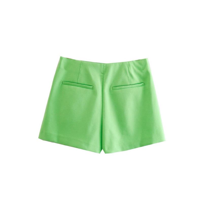 Vintage Asymmetric High Waist Shorts For Women
