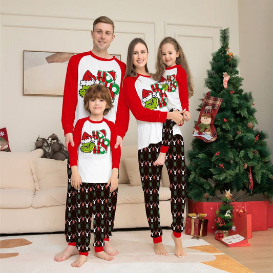 The Ho Ho Grinch Family Matching Pajama Set